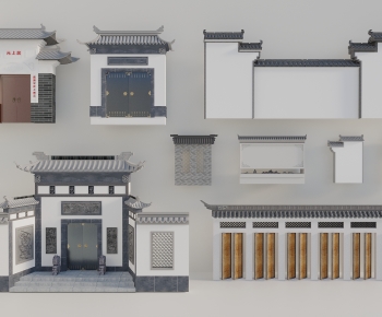 New Chinese Style Facade Element-ID:325508127