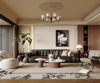 French Style A Living Room-ID:627540119