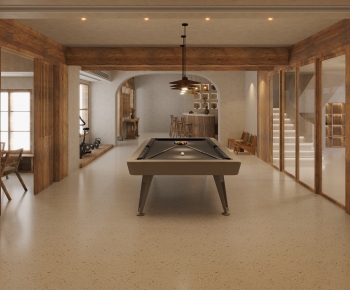 Wabi-sabi Style Billiards Room-ID:820035935