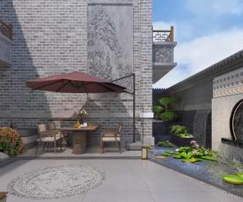 New Chinese Style Courtyard/landscape-ID:255187033