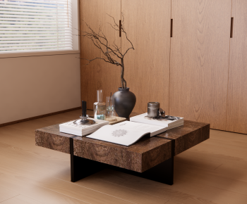 现代中古风实木茶几-ID:374181039