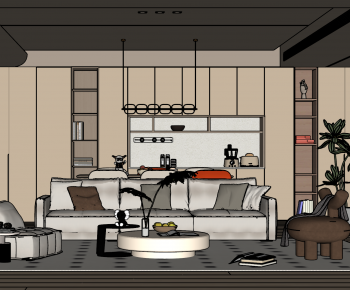 Modern A Living Room-ID:685496095