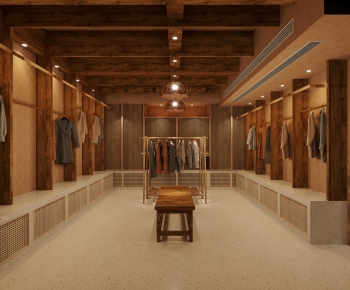 Wabi-sabi Style Clothes Storage Area-ID:835671902