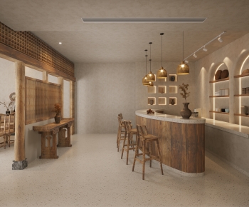 Wabi-sabi Style Bar Area-ID:698881122