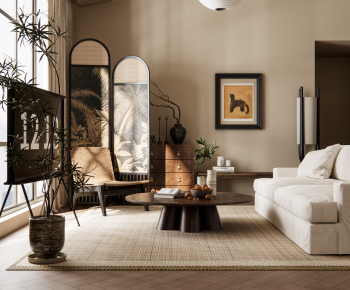 Wabi-sabi Style Sofa Combination-ID:535271882