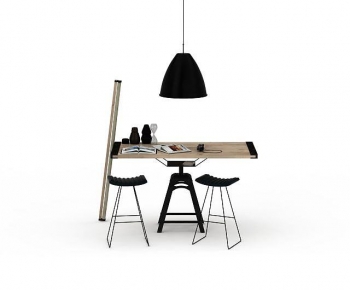 Modern Computer Desk And Chair-ID:259852891