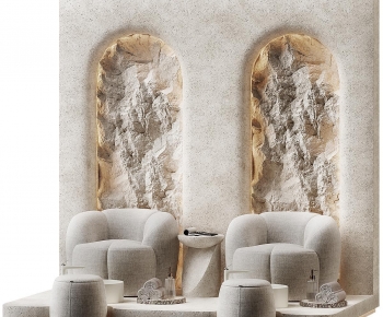 Wabi-sabi Style Single Sofa-ID:133528959