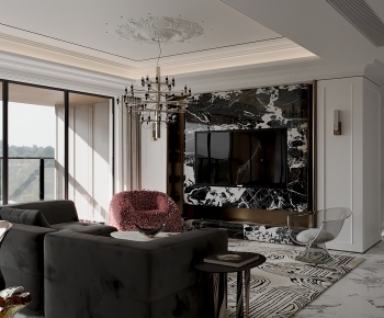 French Style A Living Room-ID:827521099