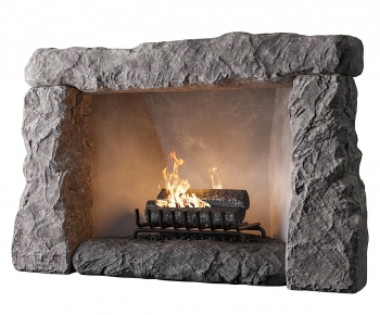 Wabi-sabi Style Fireplace-ID:671833045
