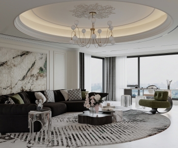 French Style A Living Room-ID:602281176