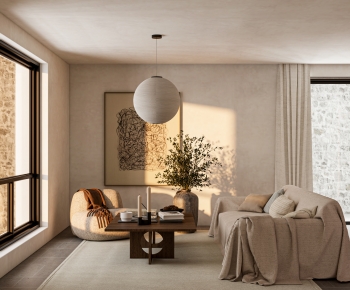 Wabi-sabi Style A Living Room-ID:768423082