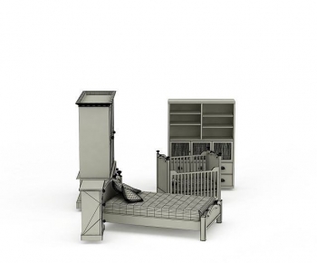 European Style Single Bed-ID:538805964