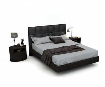 Modern Double Bed-ID:907480006