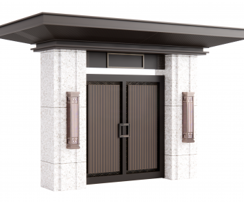 New Chinese Style Facade Element-ID:154011968