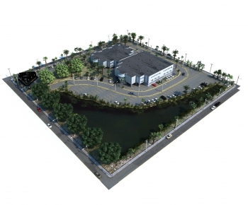 Modern Architectural Bird's-eye View Planning-ID:292220137