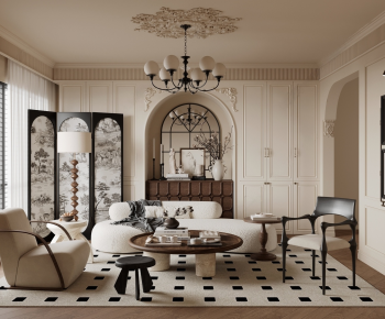 French Style A Living Room-ID:200129031