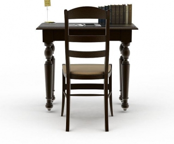 European Style Computer Desk And Chair-ID:950067044