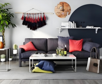 Modern Three-seat Sofa-ID:746149069