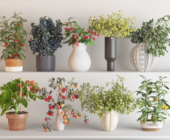 Modern Potted Green Plant-ID:694962023