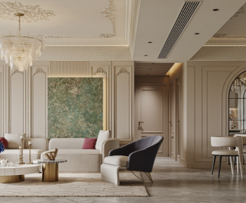 French Style A Living Room-ID:336710933