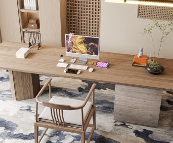 Modern Computer Desk And Chair-ID:321552043