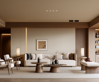 New Chinese Style A Living Room-ID:250902897