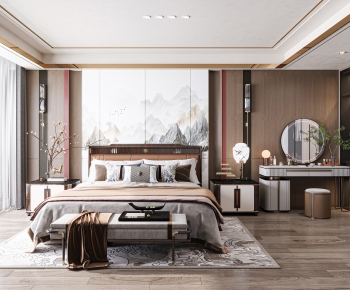 New Chinese Style Bedroom-ID:578119847