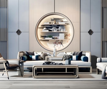 New Chinese Style Sofa Combination-ID:328353886