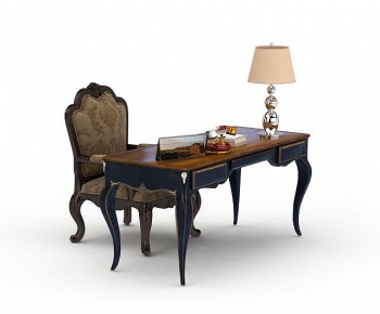 European Style Computer Desk And Chair-ID:897602089