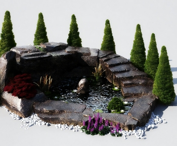 Modern Rockery Waterscape-ID:691751965