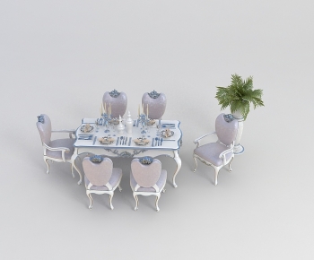 European Style Dining Table And Chairs-ID:654399452