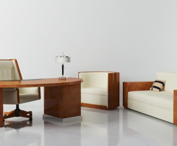 Simple European Style Computer Desk And Chair-ID:782355077