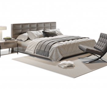 Modern Double Bed-ID:711660425