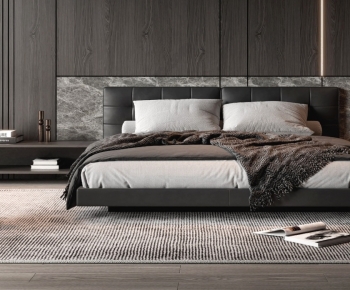 Modern Double Bed-ID:476408964