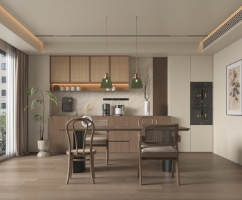 Wabi-sabi Style Dining Room-ID:755208024