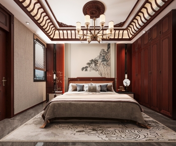 New Chinese Style Bedroom-ID:228306068