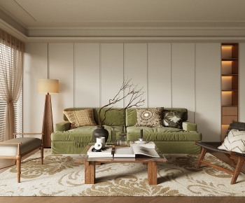 Wabi-sabi Style A Living Room-ID:502515081