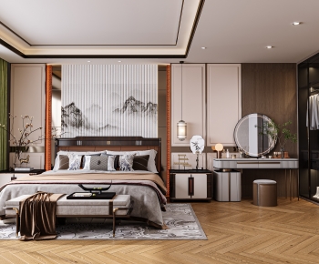 New Chinese Style Bedroom-ID:846741919