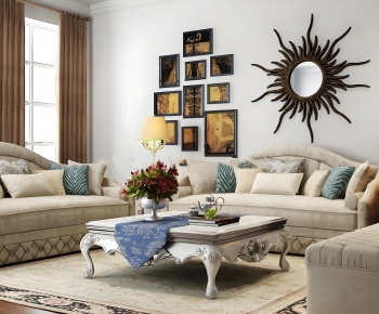 Simple European Style Sofa Combination-ID:612865928