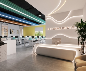 Modern Office Reception Desk-ID:652821067