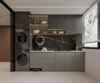 Modern Balcony Laundry Room-ID:312601096