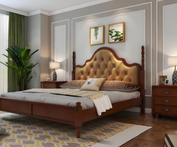 American Style Double Bed-ID:577063081