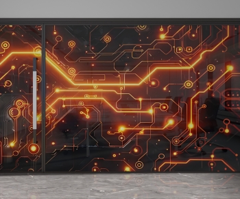 Modern Glass Screen Partition-ID:788459062