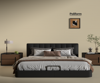 Modern Double Bed-ID:599924097