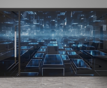 Modern Glass Screen Partition-ID:565644035