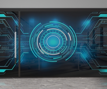 Modern Glass Screen Partition-ID:845336916