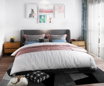 Modern Double Bed-ID:769093996