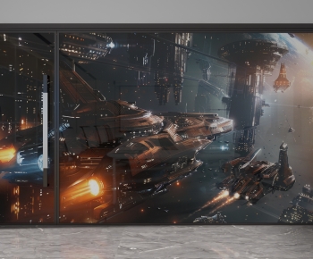 Modern Glass Screen Partition-ID:249869114