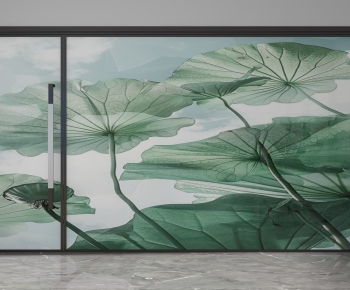 New Chinese Style Glass Screen Partition-ID:967818981