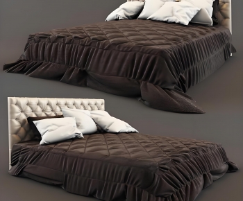 Simple European Style Double Bed-ID:104955914